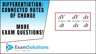 Differentiation  Connected Rates of Change  Exam Question Edexcel  ExamSolutions [upl. by Dnalerb462]