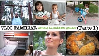 VLOG FAMILIAR Parte 1 semana 12 embarazo gemelar  Ejercicios reflexiones y habitaciones triples [upl. by Mazlack]