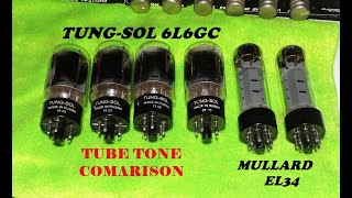 MULLARD EL34 vs TUNG SOL 6L6GC Tube Tone Comparison [upl. by Bonni561]