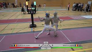 european qualification paris 2024 Womens Sabre T16 Corteyn BEL vs Martis ROU [upl. by Anjela]