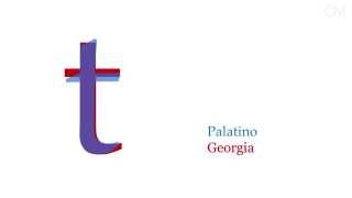 Palatino vs Georgia  lower case comparison [upl. by Sparkie]