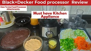 BlackDecker Food Processor Review amp Recipes  How To Use Food Processor Attachments [upl. by Udela]