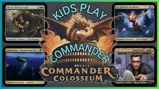 MTG EDH Gameplay  Kids enter the Colosseum Thrun VS Ivy VS Arixmethis VS Ian Malcolm [upl. by Aneelak]