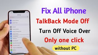 iPhone Talk Back Off  How To Desable VoiceOver Or TalkBack Problem Fix on Apple iPhone 100Work 🔥🔥 [upl. by Davidoff]