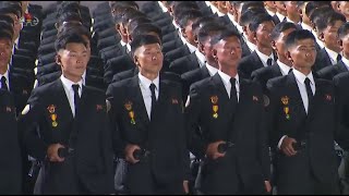 North Korean Military Parade April 25th 2022 KCTV [upl. by Cock]