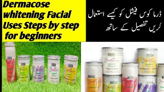 Dermacose facial steps usesBest facial resultsWhitening facial [upl. by Akeihsat]