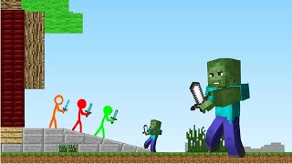 animation vs Minecraft Zombies [upl. by Idnam]