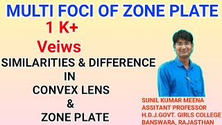 Multi foci of zone plate  Comparison between zone plate and convex lens [upl. by Lothaire459]