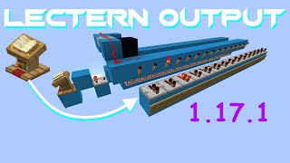 Minecraft 1171 Lectern Selector15 Different Outputs [upl. by Pillihp71]