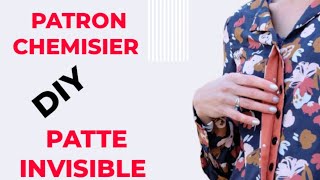 PATRON CHEMISIER FEMME PATTE INVISIBLE FACILE ET DÉTAILLÉ le monde de clealys [upl. by Freyah]