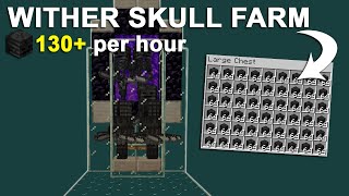 Minecraft EASIEST Wither Skeleton Farm 130 Per Hour 120 Tutorial NO SPAWN PROOFING [upl. by England]