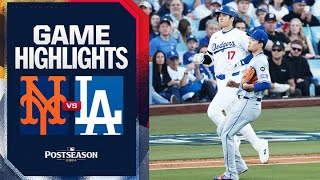 Mets vs Dodgers NLCS Game 1 Highlights 101324  MLB Highlights [upl. by Willard140]