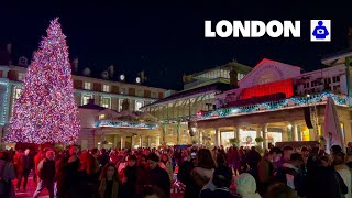 London Walk 🇬🇧 COVENT GARDEN 🎄CHRISTMAS LIGHTS 2024 Switch On  Central London Walking Tour  4K HDR [upl. by Pembroke]