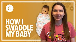 How I Swaddle My Baby  Descriptive SwaddleMe Tutorial  Blind Mom Series [upl. by Nahshunn]