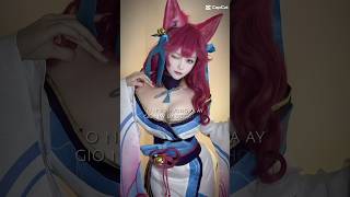 Cosplay Ahri shorts ahri cosplay leagueoflegends game trending [upl. by Harbard]