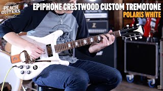 No TalkingJust Tones  Epiphone Crestwood Custom Tremotone Polaris White [upl. by Humpage]