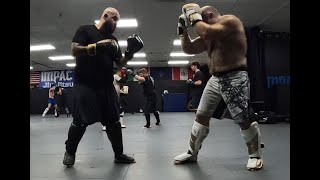 Day 5 of Training For MMA Fight as a 40 Year Old Heavyweight  Drilling Combos With Pablo [upl. by Nanci]