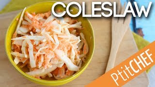 Recette de coleslaw à laméricaine salade de chou et carotte  Ptitchefcom [upl. by Josi]