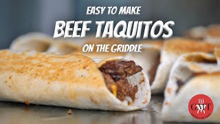 Easy to Make Beef Taquitos  ASMR  Griddle Cooking [upl. by Lydell]