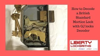 How to Decode a British Standard Mortice Lock with GJ locks Decoder [upl. by Zoubek650]