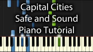 Capital Cities  Safe And Sound Tutorial  Free Midi amp Sheets How To Play On Piano [upl. by Berte695]