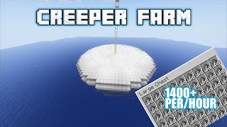 Minecraft Creeper Farm 120 No Cats No Redstones 💥 [upl. by Boutis83]