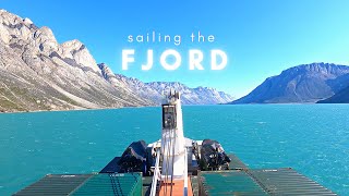 Extreme E  St Helena Ship sails down the Kangerlussuaq Fjord [upl. by Carnay]