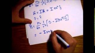 Griffiths Electrodynamics Problem 61 Torque on Current Loop in Magnetic Dipoles Field [upl. by Neeuq]