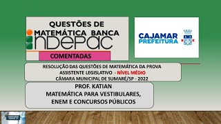 BANCA INDEPAC  Concurso Prefeitura de CajamarSP  No quadro de funcionários de uma empresa constam [upl. by Annorah102]