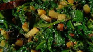 Palak Saga Bhaja  Palanga Saga Bhaja  Aloo Palak Recipe  Aloo palak ki sabji Sanjeev Kitchen [upl. by Norted420]