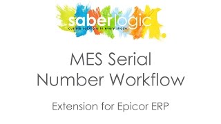 MES Serial Number Workflow for Epicor ERP [upl. by Keelin]