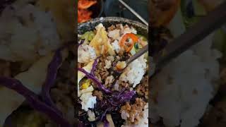 The best Korean dolsot bibimbap food foodlover foodie [upl. by Aonehc61]