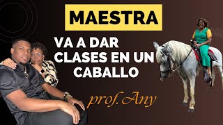 PROFESORA VA A DAR CLASES EN UN CABALLO Y NOS EXPLICA CUAL ES LA DIFERENCIA DE UN HIJO UN NIETO [upl. by Auqemahs]