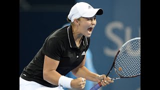 Ash Barty vs Daniela Hantuchova Brisbane 2014 Highlights [upl. by Ahsimik]