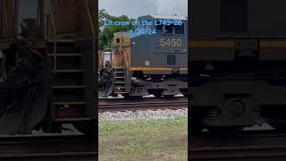 spectacular K5LA on 5450 train csx georgiacity railroad railfanner railfaning [upl. by Ahsinan]