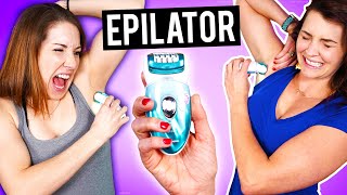 Ladies Try an Epilator for the First Time  Body Hair Removal [upl. by Itoyj]