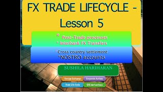 Fx Trade Life Cycle Lesson 5 NOSTRO account [upl. by Goulette]