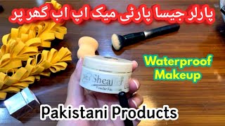 Sheaffer Powder Foundation  Sheaffer Mineral Base SE Party Makeup Karne Ka TariqaAmna’sTutorial [upl. by Neerehs]