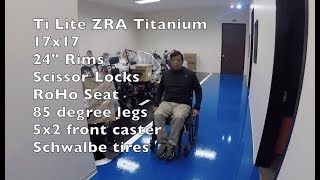 Paraplegic I got a new wheelchair TiLite ZRA Titanium [upl. by Aelam825]