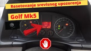 Kako resetovat servisno upozorenje na VW golf Mk5 [upl. by Rai126]