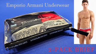 2pack brief by Emporio Armani Underwear  red amp black [upl. by Cirdor]