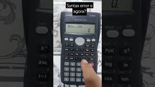 Syntax error e agora matematica [upl. by Nilo]