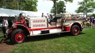 Classic Fire Engine 1923 AhrensFox JM4 Fire Engine at the Greenwich Concours dElegance [upl. by Ralli655]