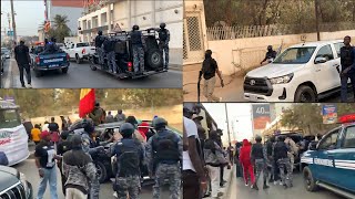 Arrestation musclée dune caravane de Diomaye Président au almadies par La gendarmerie [upl. by Ck622]