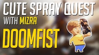 OVERWATCH Cute Spray Quest  Doomfist  PRELAUNCH FUNS [upl. by Esinad]