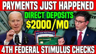 Payouts Just Happened 2000 4TH Federal Stimulus Checks Deposits To All Seniors on Social Security [upl. by Strepphon]