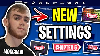 Mongraals NEW Settings in Fortnite Chapter 5 BEST SENSITIVITY [upl. by Gladys393]