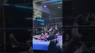 Russian leg sweep onto chairs shorts reels wwe aew wrestling ecw fyp [upl. by Ellertal]