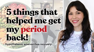 5 things I did to get my PERIOD BACK [upl. by Reinnej224]