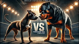 American Staffordshire Terrier vs Rottweiler  Ultimate Battle of Strength and Loyalty [upl. by Swarts]